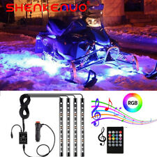 4Pcs Motorcycle RGB LED Neon Under Glow Lights Strip Kit For BMW Honda Suzuki US picture