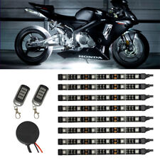LEDGLOW 8pc WHITE SMD LED FLEXIBLE MOTORCYCLE UNDER GLOW ACCENT BODY KIT picture