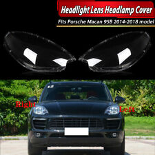 Pair LH+RH Front Headlight Lens Shell Headlamp Cover For Porsche Macan 2014-2018 picture