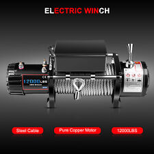 12V 12000LB Electric Winch Towing Trailer Steel Cable Off Road for JEEP Wrangler picture