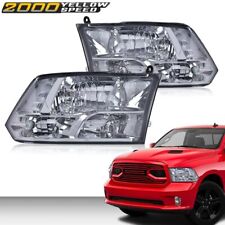 Fit For 09-12 Ram 1500 2500 3500 White Housing Smoke Corner Headlight Head Lamps picture