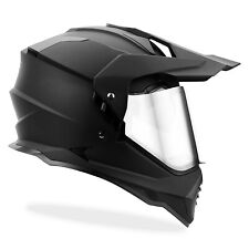 NWT DOT Dual Sport MX Motocross Helmet dirt bike ATV Matte Black Snowmobile  picture