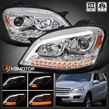 Fits 2006-2008 Mercedes W164 ML320 ML350 ML500 LED Strip Projector Headlights picture