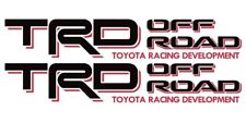 TRD OFF ROAD Decals Sticker 1 PAIR truck bedside Black/Red. picture