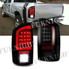 Fits 2002-2006 Dodge Ram 1500 2003-2006 2500/3500 LED Bar Tail Lights Black DRL picture