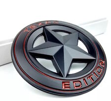 3D METAL Texas Edition Emblem Sticker Star Badge For Truck (Black/Red) picture