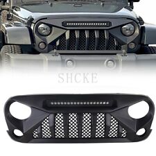 For 2007-2017 Jeep Wrangler JK Front Grill Mars Grille W/LED Off-Road Lights US picture