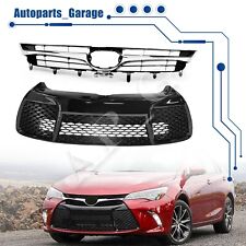 Fit For 2015-2017 Toyota Camry SE Chrome Upper & Lower Bumper Grill Grille 2pcs picture