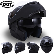 Motorcycle Dual Visor Flip up Modular Full Face Helmets DOT Approved M L XL XXL picture