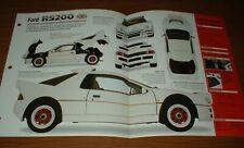 ★★1986 FORD RS200 ORIGINAL IMP BROCHURE SPECS INFO 86 RS 200 EVO 1984 GROUP B★★ picture