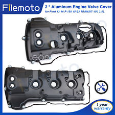 2* Aluminum Engine Valve Cover for Ford 13-16 F-150 15-23 TRANSIT-150 3.5L Turbo picture