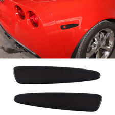 2PCS Rear Side Marker Light Lamp Smoked Cover Trim For Corvette C6 2005-2013 New picture