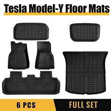 All Weather Floor Mats Cargo Liners for 2020-2023 Tesla Model Y Front Rear Black picture