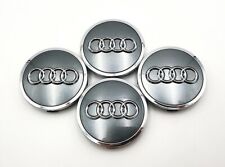 Set of 4 Gray 61mm Wheel Center Caps For Audi 8W0601170JG3 4M0601170JG3 picture