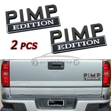2Pcs PIMP Edition Badge 3D Vehicle Sticker Car Vehicle Sign Decal Black White picture