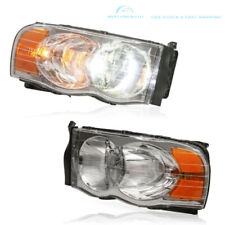 Left+Right Chrome Headlights ASSY For 2003-2005 Dodge Ram 1500 2500 3500 3.7L picture