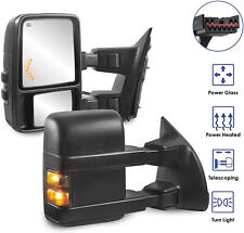 Power Heated Tow Mirrors w/ Smoke Turn Signal For 99-07 Ford F250/F350/F450/F550 picture