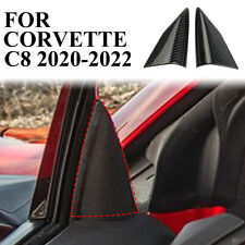 Carbon fiber Inner Door Triangle A Pillar Cover Trims for Chevrolet Corvette C8 picture