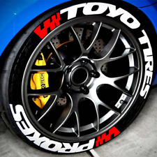 4X TOYO TIRES PROXES Tire Lettering Sticker Racing Flag For 14