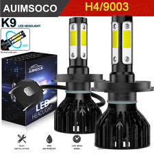 Pair 4-Sided H4/9003 LED Headlights Bulbs Kit For Honda Civic 1992-2003 Low Beam picture