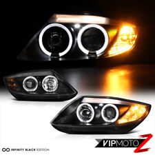 For 03-08 BMW Z4 Xenon Model Dual Halo Projector Black Headlight Left+Right Lamp picture