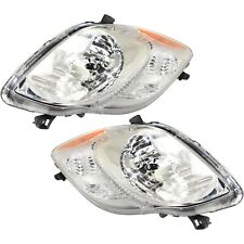 Headlight Set For 2009-2011 Toyota Yaris Hatchback Assembly Driver and Passenger picture