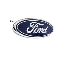 FORD BLUE 9 INCH Emblem For Front Grille/Tailgate Oval Badge Chrome Logo 2004-16 picture