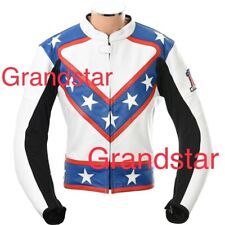 Evel knievel white star leather motorcycle jacket picture