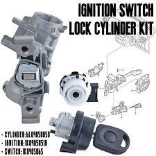 Ignition Switch Kit With Barrel Lock Cylinder For VW Jetta Golf Rabbit Seat Audi picture