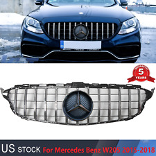 GT R AMG Style Front Grille for Mercedes Benz W205 C250 C300 2015-2018 W/Emblem picture