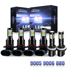 For 2000-2006 Chevy Suburban 1500 2500 6x LED Headlamps Bulbs + Fog Light White picture