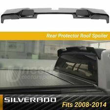 Fits 2008-2014 Chevrolet Silverado Gloss Black Rear Protector Truck Cab Spoiler picture