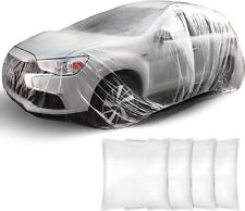 1/2/5pc Clear Plastic Temporary Universal Disposable Car Cover Rain Dust Garage picture