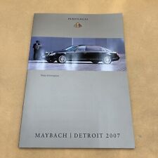 2007 Maybach 62 S Media Press Information Kit Dealership Brochure Catalog picture