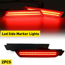 2X LED Smoked Marker Rear Side Light Fit 10 11 12 13 14 15 Chevrolet Camaro Red picture