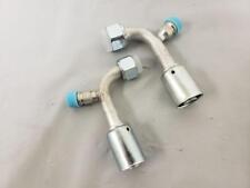 AC Fittings Beadlock A/C Female O Ring 90 Degree #8 #10 w/ R134a Service Ports picture