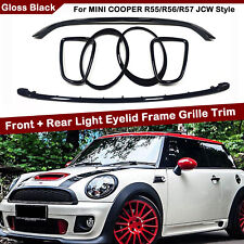 Front+Rear Light Eyelid Frame Grille Trim For MINI COOPER R55/R56/R57 JCW Style picture