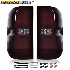 Fit For 2014-2018 Chevy Silverado 1500 2500HD 3500HD Red Smoke Tail Lights Lamps picture