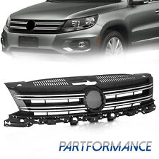 For 2012-2017 Volkswagen VW Tiguan Front Upper Bumper Grille Grill w/Chrome Trim picture