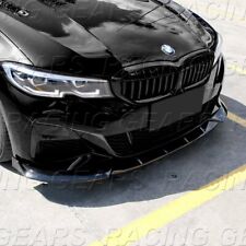 PAINTED BLACK FRONT BUMPER SPOILER LIP FIT 19-22 BMW 3-SERIES G20 M340I M-SPORT picture