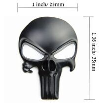 2pcs 3D Metal Punisher Skull Emblem Sticker For steering wheel  Motorcycle Badge picture