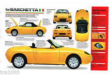 1995 / 1996 FIAT BARCHETTA SPEC SHEET / Brochure / Catalog picture