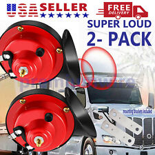 2x 12V Super Loud Train Horn Waterproof Motorcycle Car Truck SUV Boat Red picture
