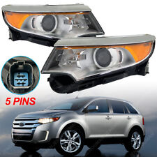 Pair 5Pins Head lamps Lights Set LH RH Headlights for 11-14 Ford Edge Assemblies picture