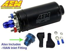 GENUINE AEM 50-1005 Inline Fuel Pump 380LPH Bosch 044 Style + 10AN Inlet Fitting picture