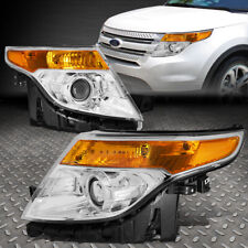 FOR 11-15 FORD EXPLORER CHROME HOUSING AMBER CORNER PROJECTOR HEADLIGHT HEADLAMP picture