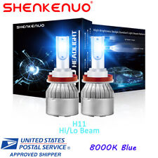H11 H9 LED Headlight Super Bright Bulbs Kit Ice Blue 8000K 33000LM High/Low Beam picture