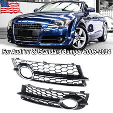 For Audi TT 8J 2006-2014 Front Fog Light Grille Cover HONEYCOMB HEX Style Glossy picture