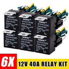 6PACK.Car 12V DC 40A 5Pin Relay Switch Harness Socket Waterproof Automotive SPDT picture