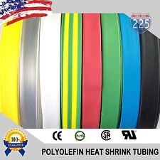 ALL SIZES & COLORS 25 - 100 FT Polyolefin 2:1 Heat Shrink Tubing Sleeving US LOT picture